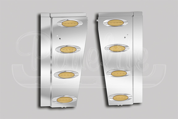 M1 AMBER LED – PETERBILT 589 LONG HOOD (131″ BBC) HOOD EXTENSION PANELS image